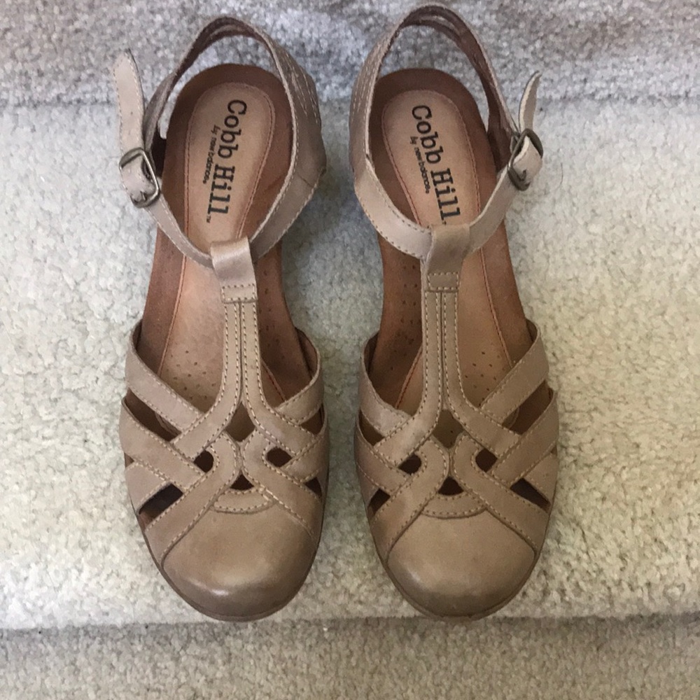 Cobb Hill sandals with T-straps.